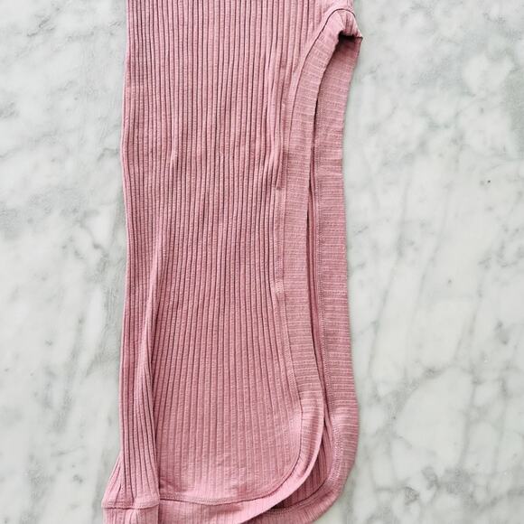 Alix NYC Ribbed Maxi Dress Long Size Small Viscose Short Sleeve Bodycon Fitted - Picture 7 of 8